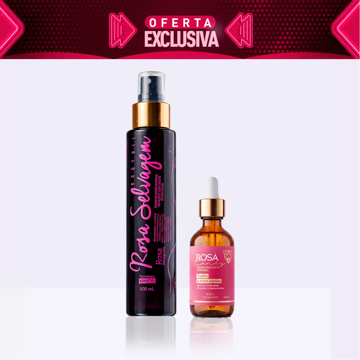 KIT Rosa Candy - Sérum Clareador Íntimo + Óleo - Oferta Exclusiva