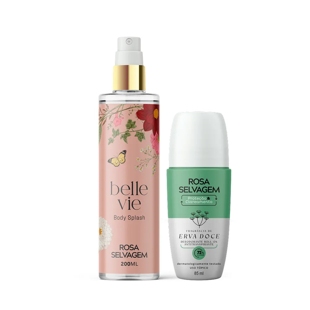 KIT Body Splash Belle Vie + Desodorante Erva Doce