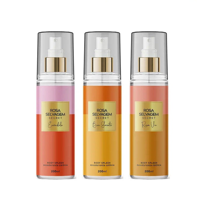 Body Splash Secrets - Escândalo + Rosa Vie + Boa garota