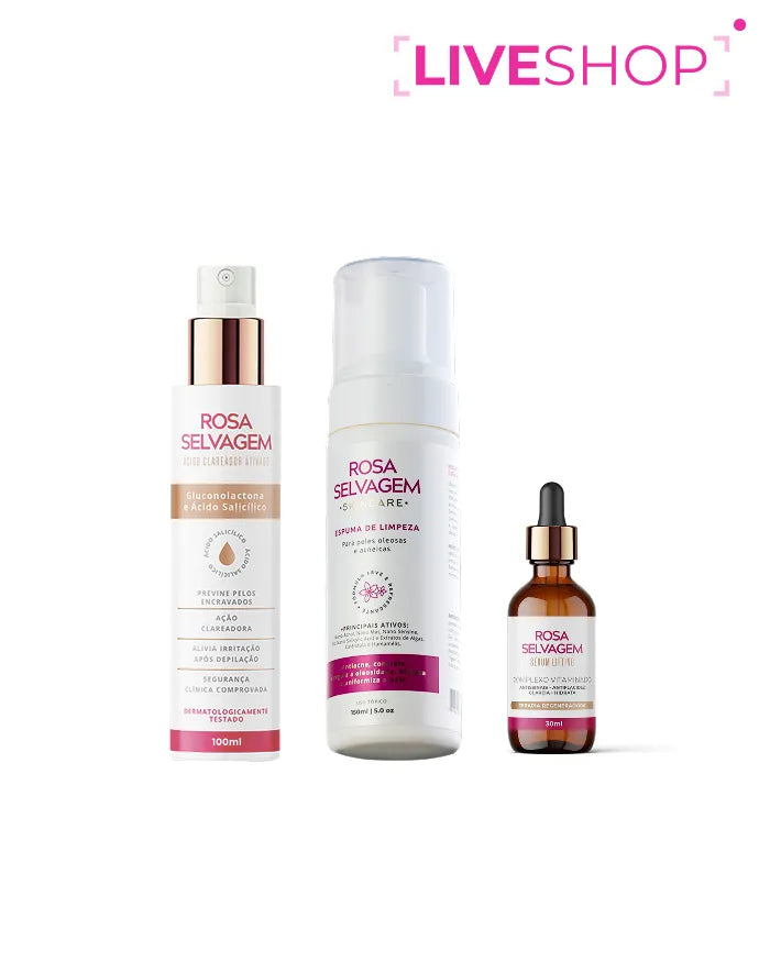 LIVESHOP - Kit Clareador Facial + Sérum Lifiting e Anti-Aging