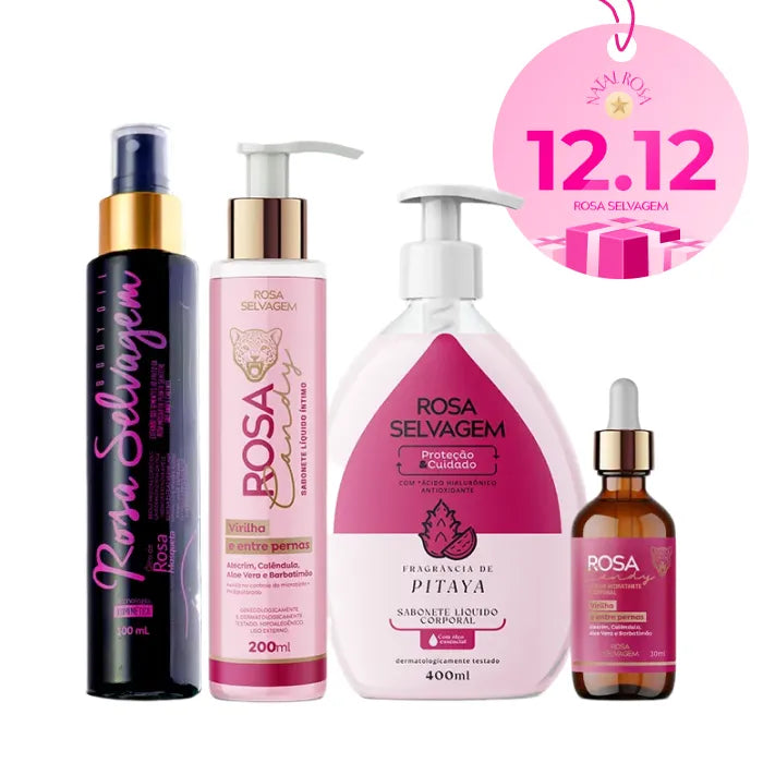 Kit Sabonete Pitaya + Sabonete Íntimo + Sérum Candy + Óleo Clareador