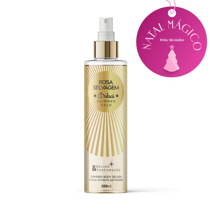 Rosa Selvagem - Body Splash Dubai Shimmer Gold - Brilho e perfumação