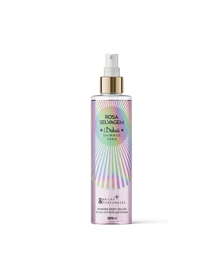 Rosa Selvagem - Body Splash Dubai Shimmer Yara - Brilho e perfumação
