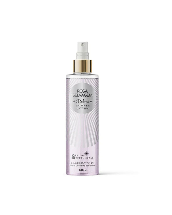 Rosa Selvagem - Body Splash  Dubai Lattifa Brilho e Perfumação