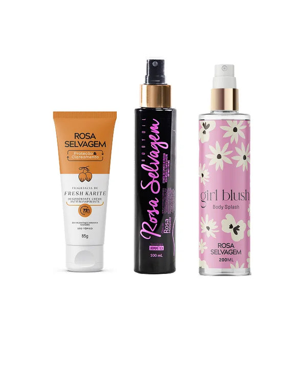 KIT Girl Blush + Óleo + Desodorante Karité Creme