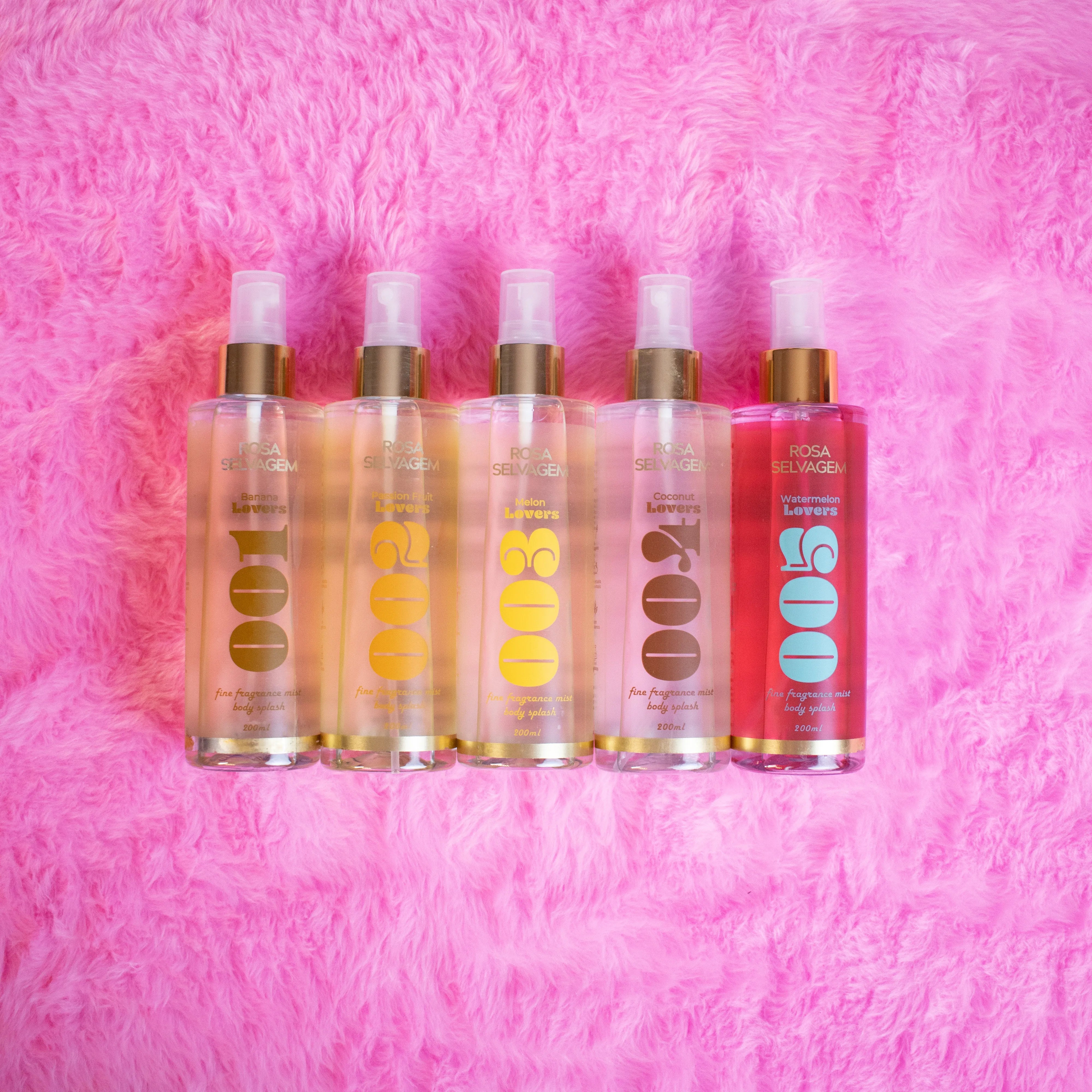 Kit Body Splash Rosa Lovers - 001 a 005