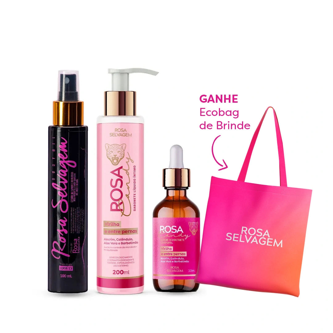 10.10 - Kit Rosa Candy - Clareador íntimo + Ecobag