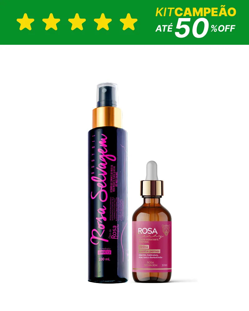 KIT Rosa Candy - Sérum Clareador Íntimo + Óleo