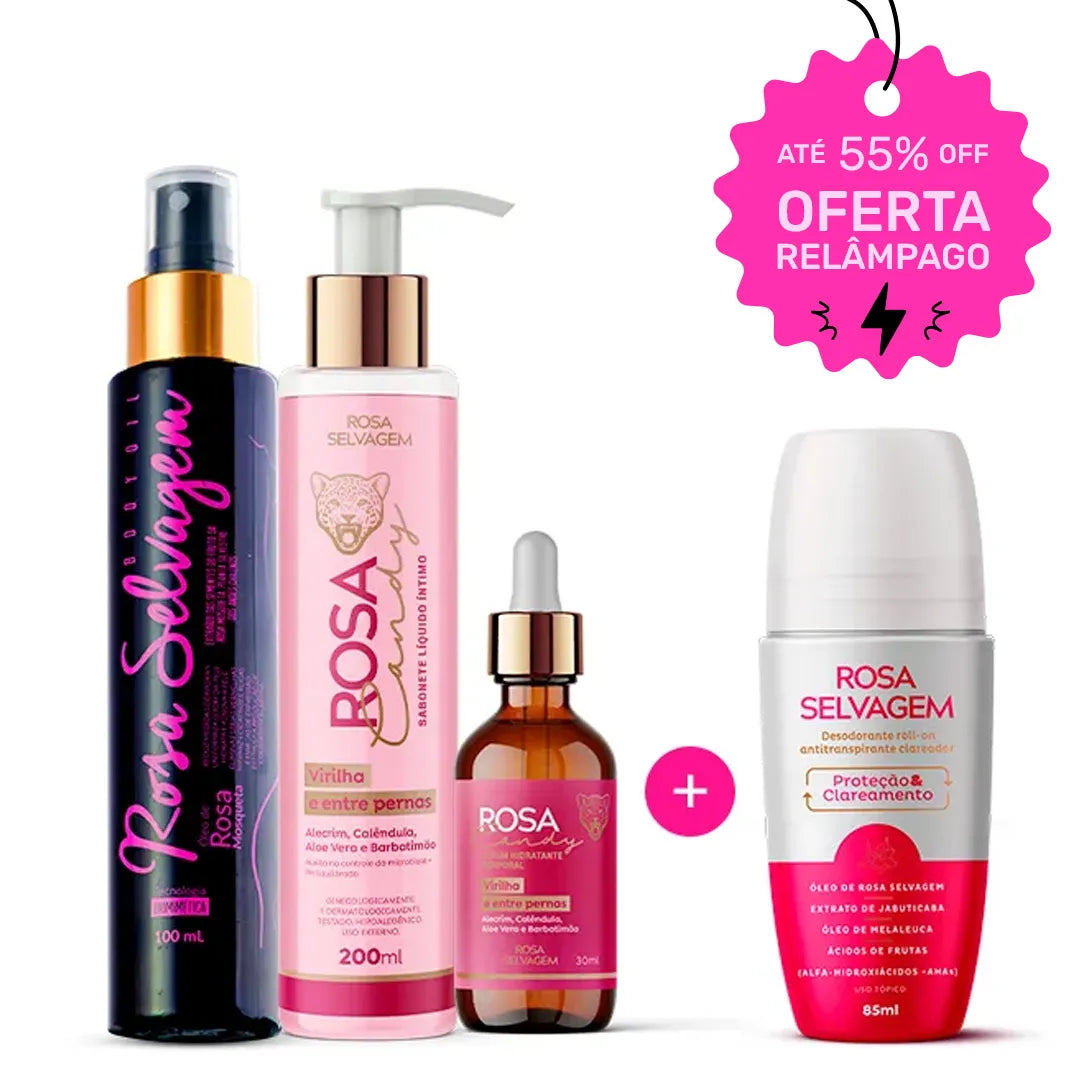 RELAMPAGO - KIT ROSA CANDY - CLAREAMENTO COMPLETO
