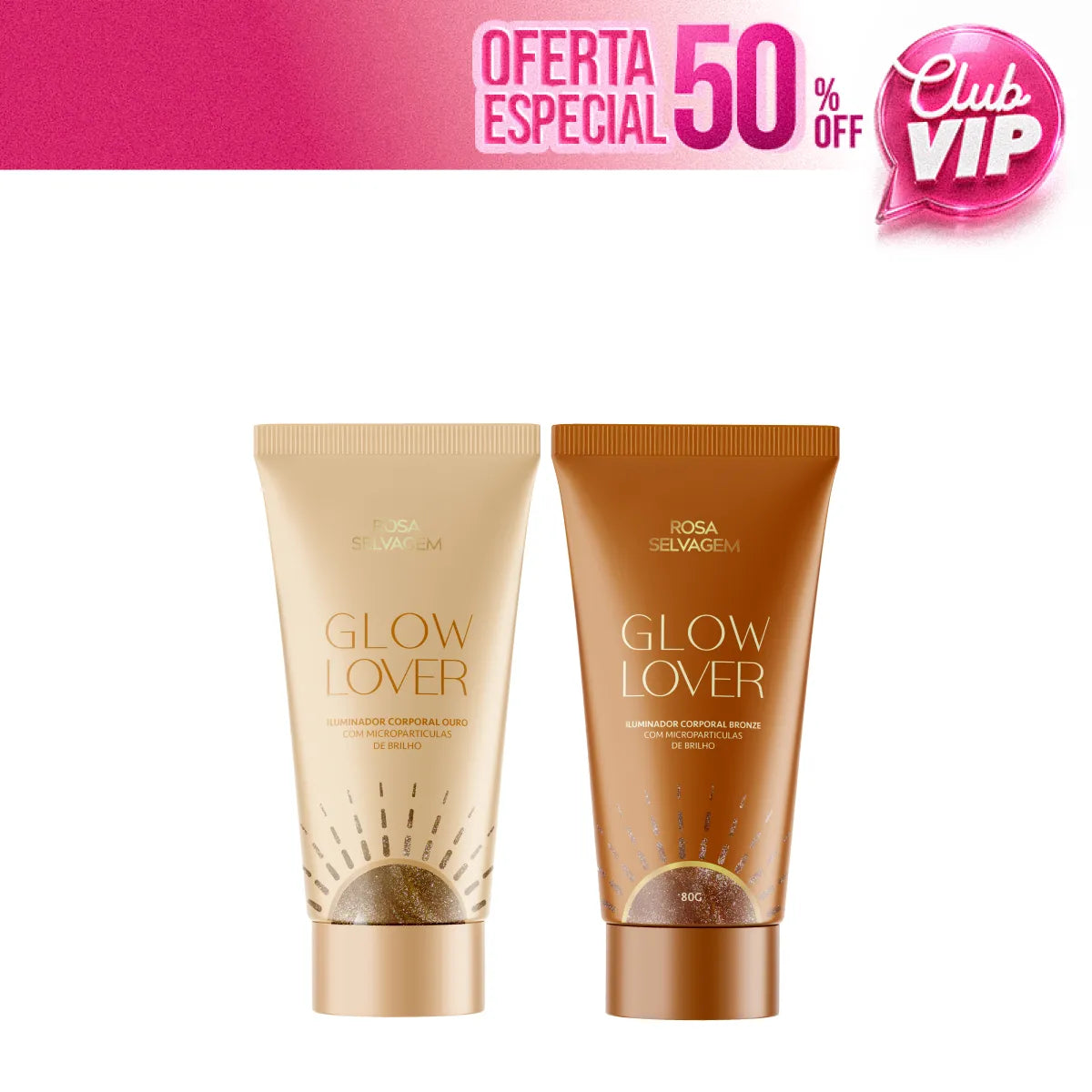 Kit Glow Total - Iluminador Bronze e Iluminador Gold (VIP)