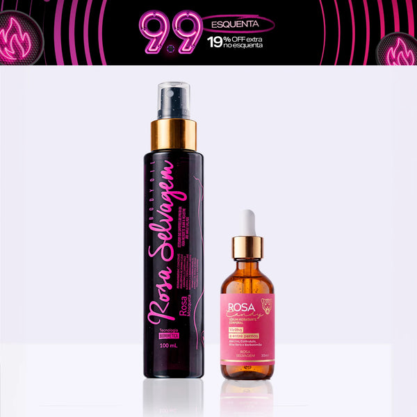 KIT Rosa Candy - Sérum Clareador Íntimo + Óleo