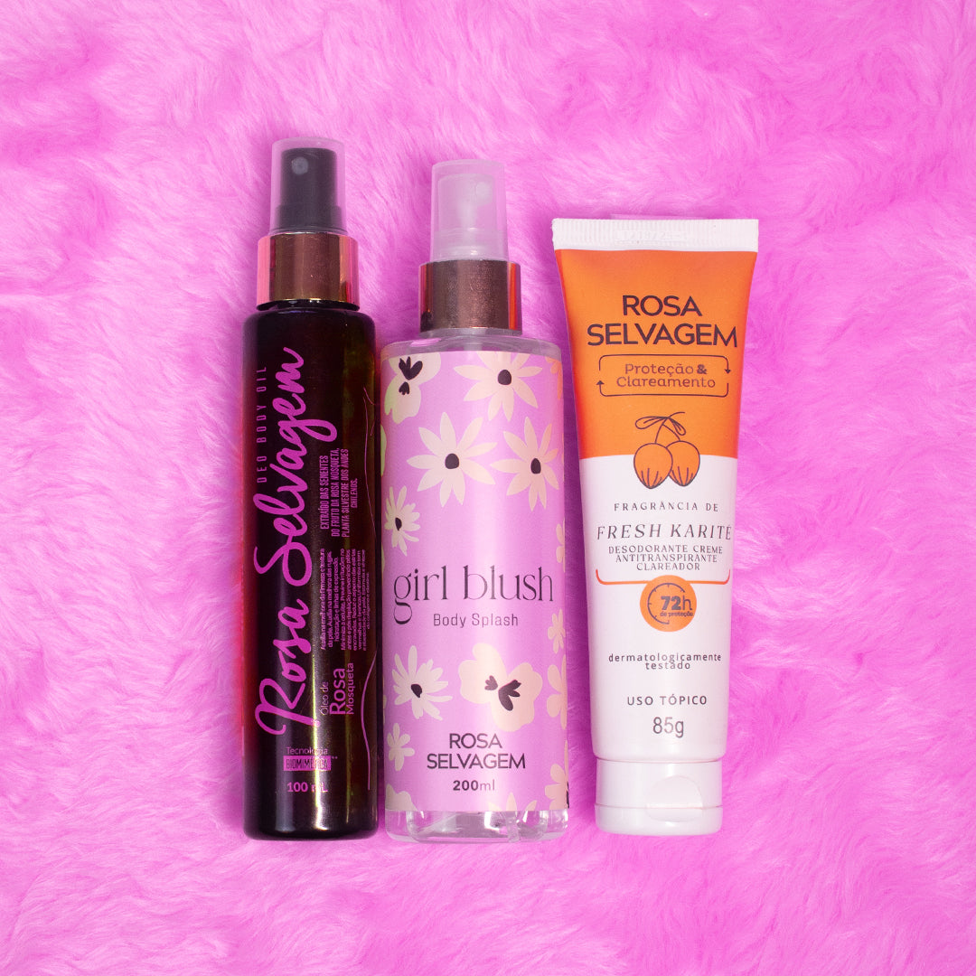Kit Girl Blush + Óleo + Desodorante Karité Creme