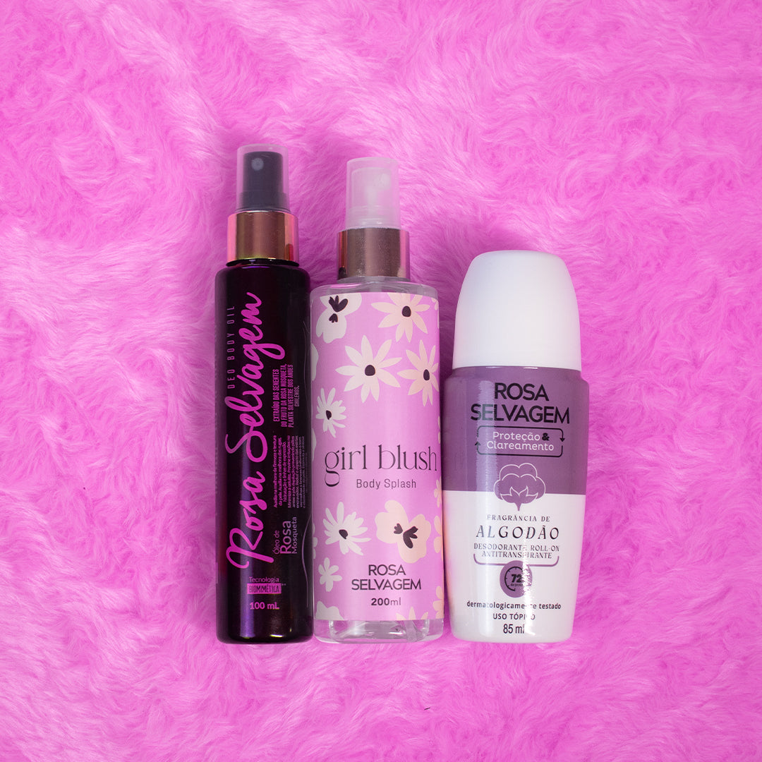 Kit Girl Blush + Óleo Clareador + Desodorante Algodão