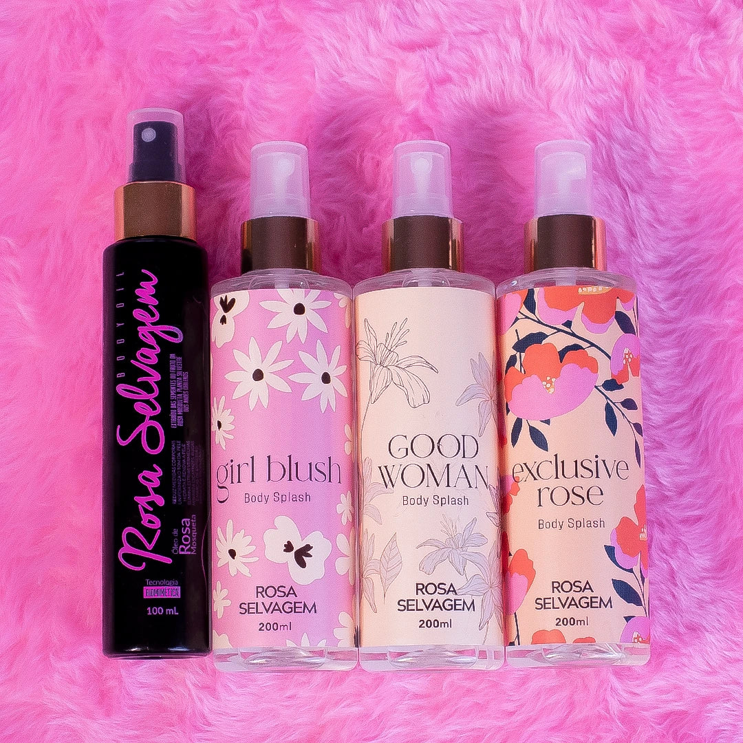 Kit 3 Body Splashes + Óleo Clareador
