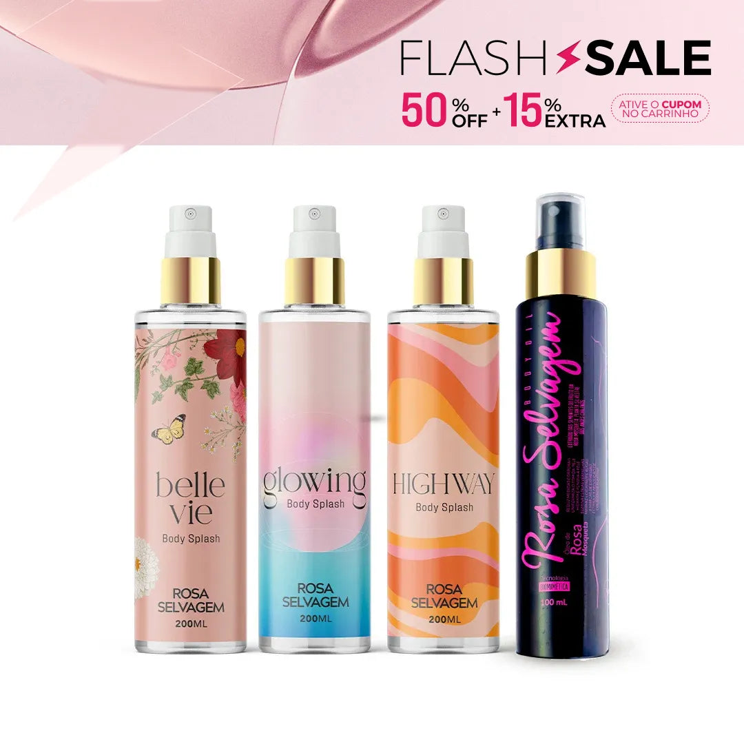 Summer Sale - Kit 3 body splashes + óleo rosa selvagem 2