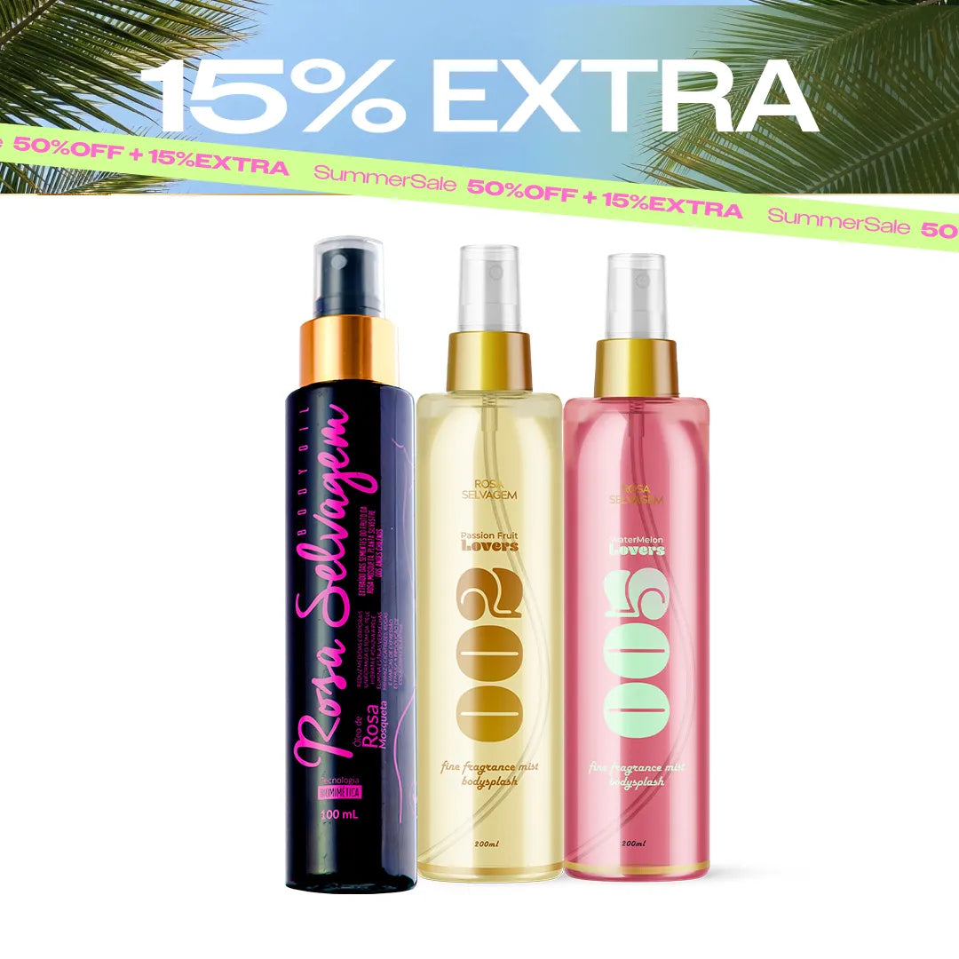 Summer Sale - Kit body splash maracujá + melancia + óleo