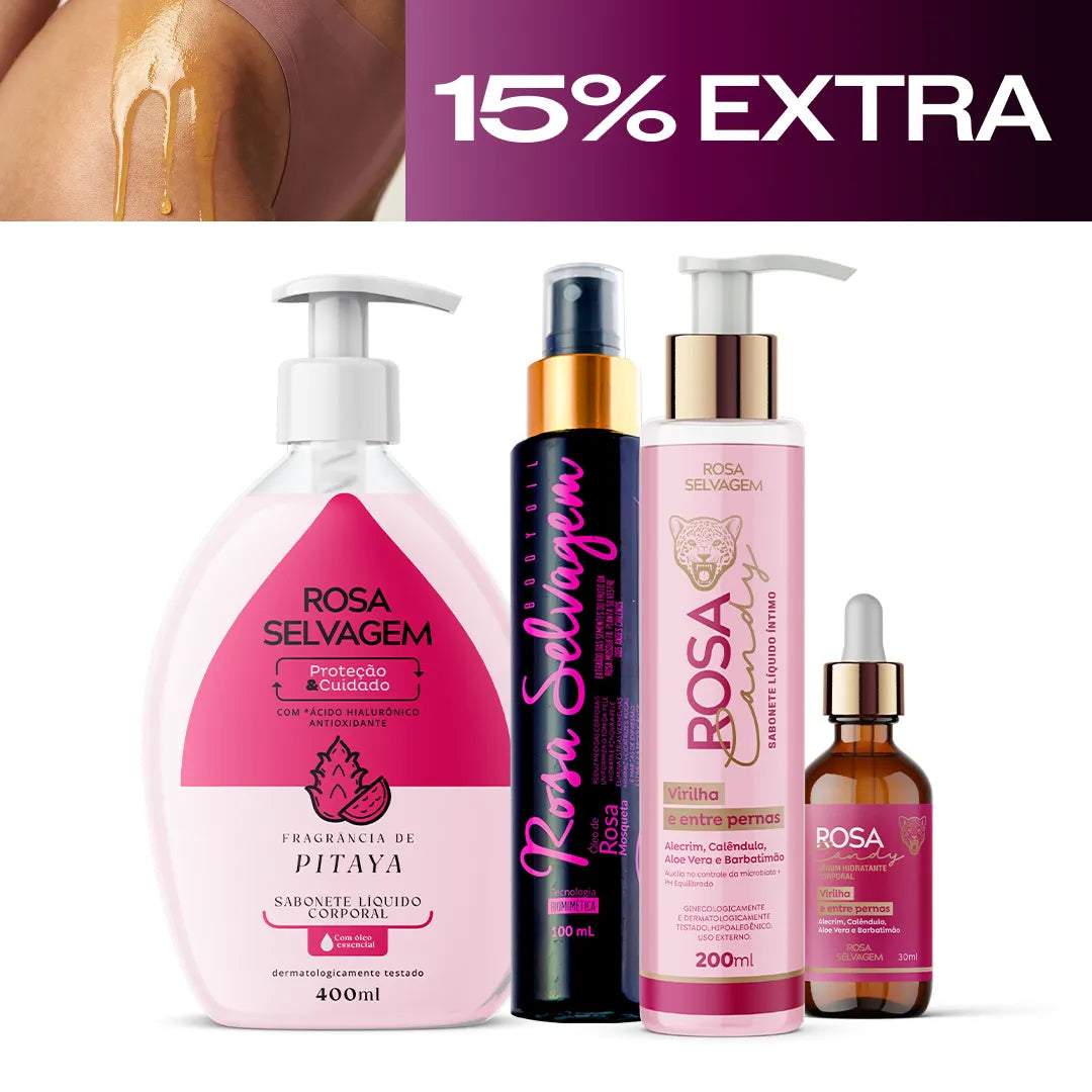 Summer Sale - Kit Sabonete Pitaya + Sabonete Íntimo + Sérum Candy + Óleo Clareador