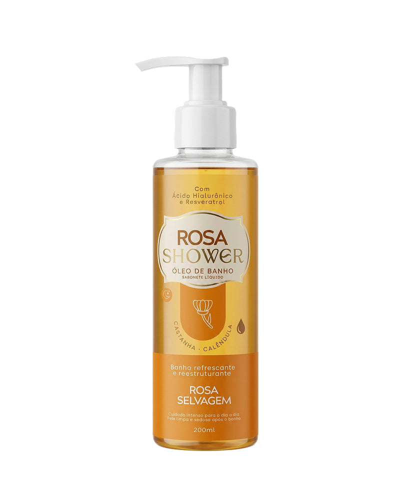 Rosa Shower Óleo de Banho Castanha + Calêndula 200ML - 1 UND.