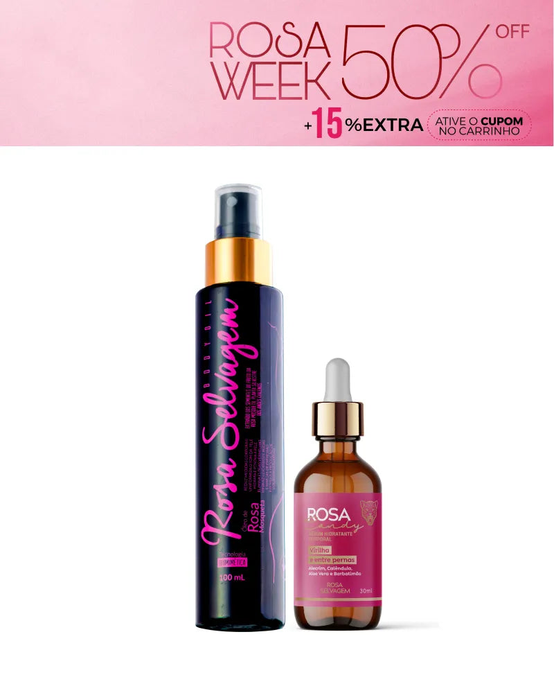 KIT Rosa Candy - Sérum Clareador Íntimo + Óleo - Rosa Week