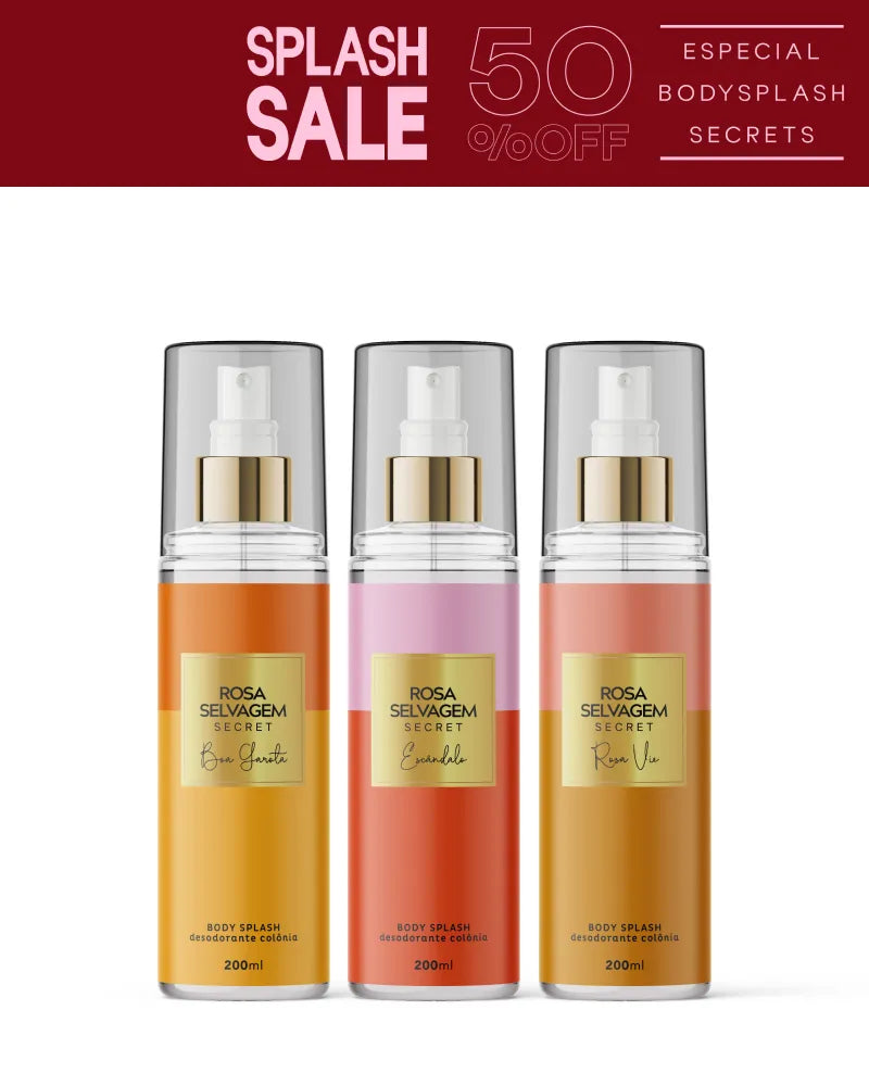 Body Splash Secrets - Escândalo + Rosa Vie + Boa garota