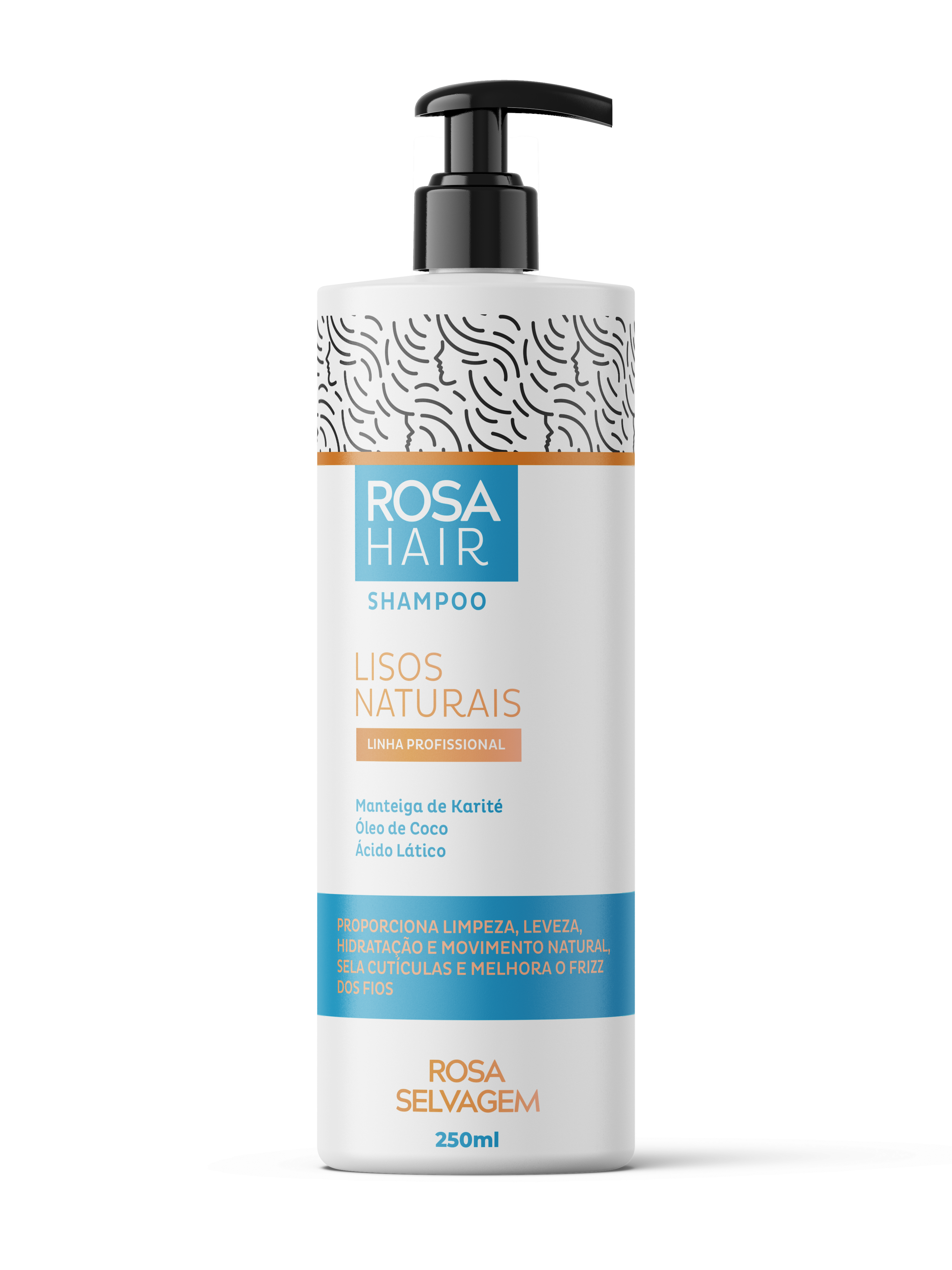 Shampoo Rosa Hair Lisos Naturais