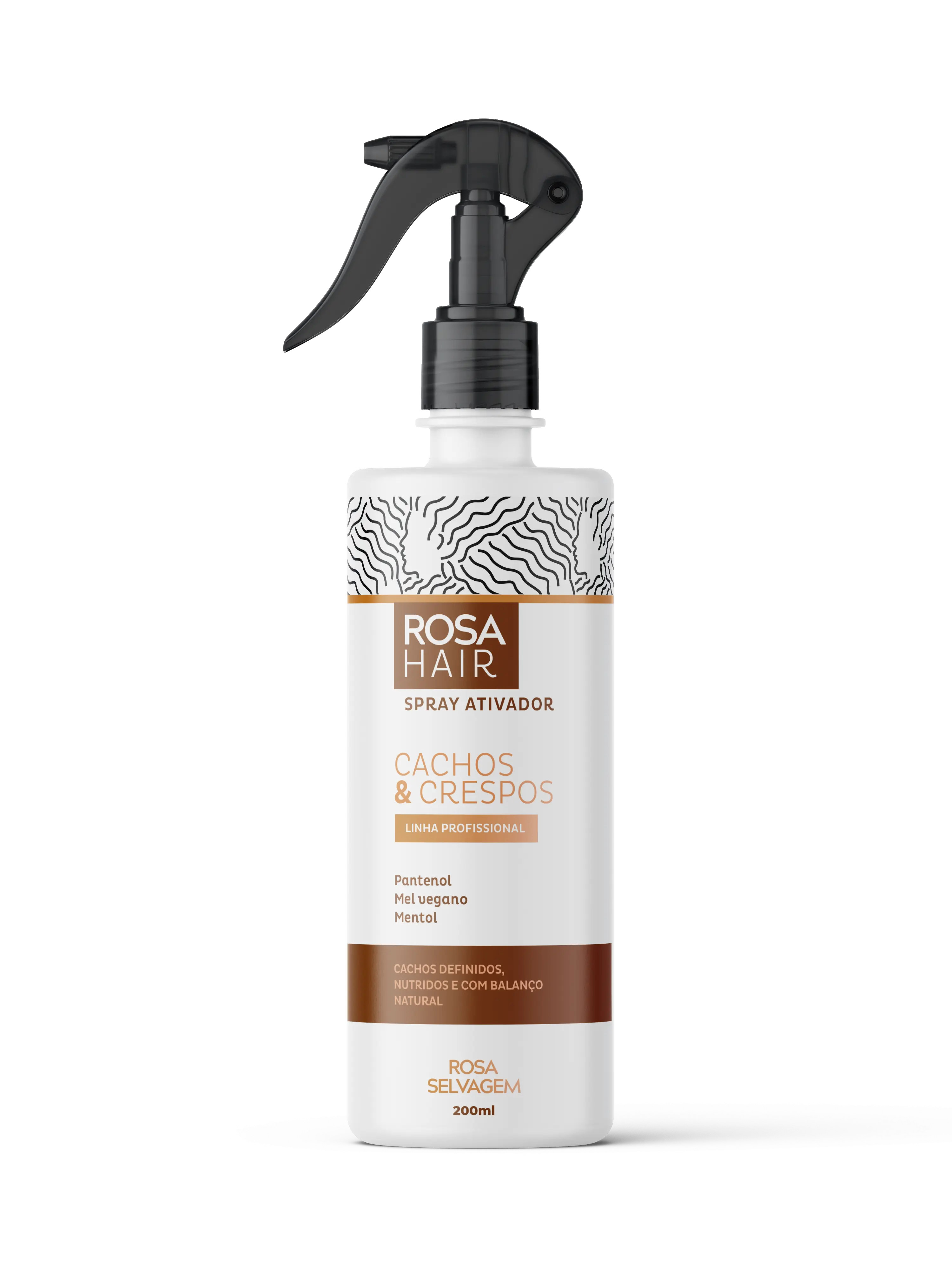 Spray ativador de cachos Rosa Hair Cachos e Crespos