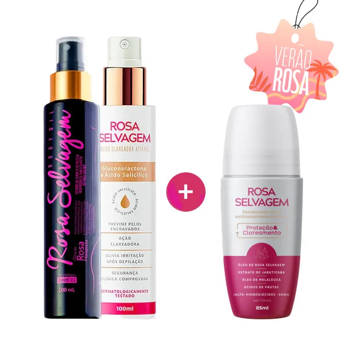 Combo Clareamento Absoluto: Óleo Clareador + Ácido + Desodorante