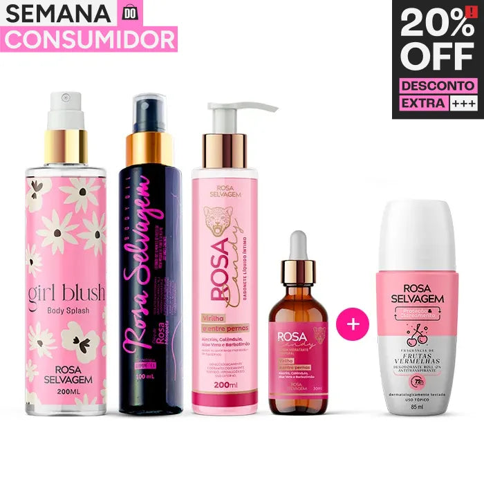 Kit Autocuidado + girl blush e desodorante frutas vermelhas