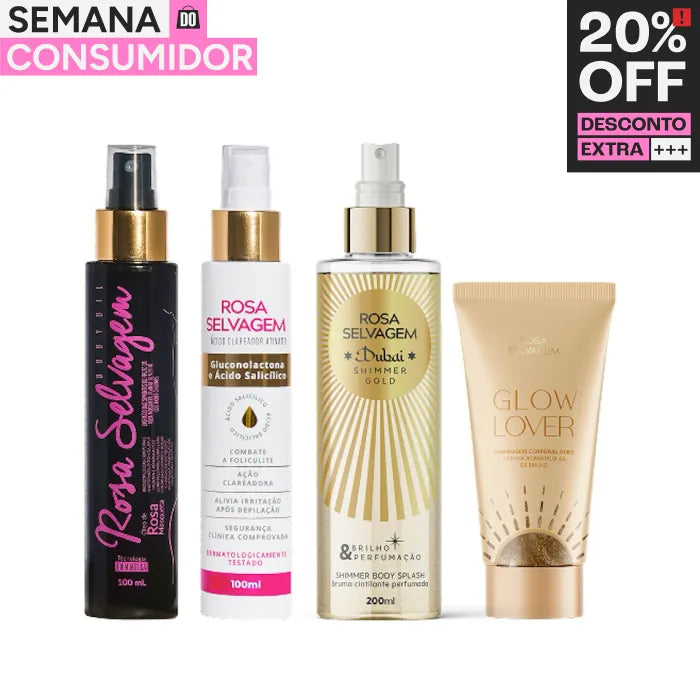 Kit Clareamento & Glow Dubai Gold