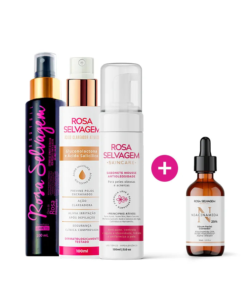 KIT SKINCARE ROSA SELVAGEM .