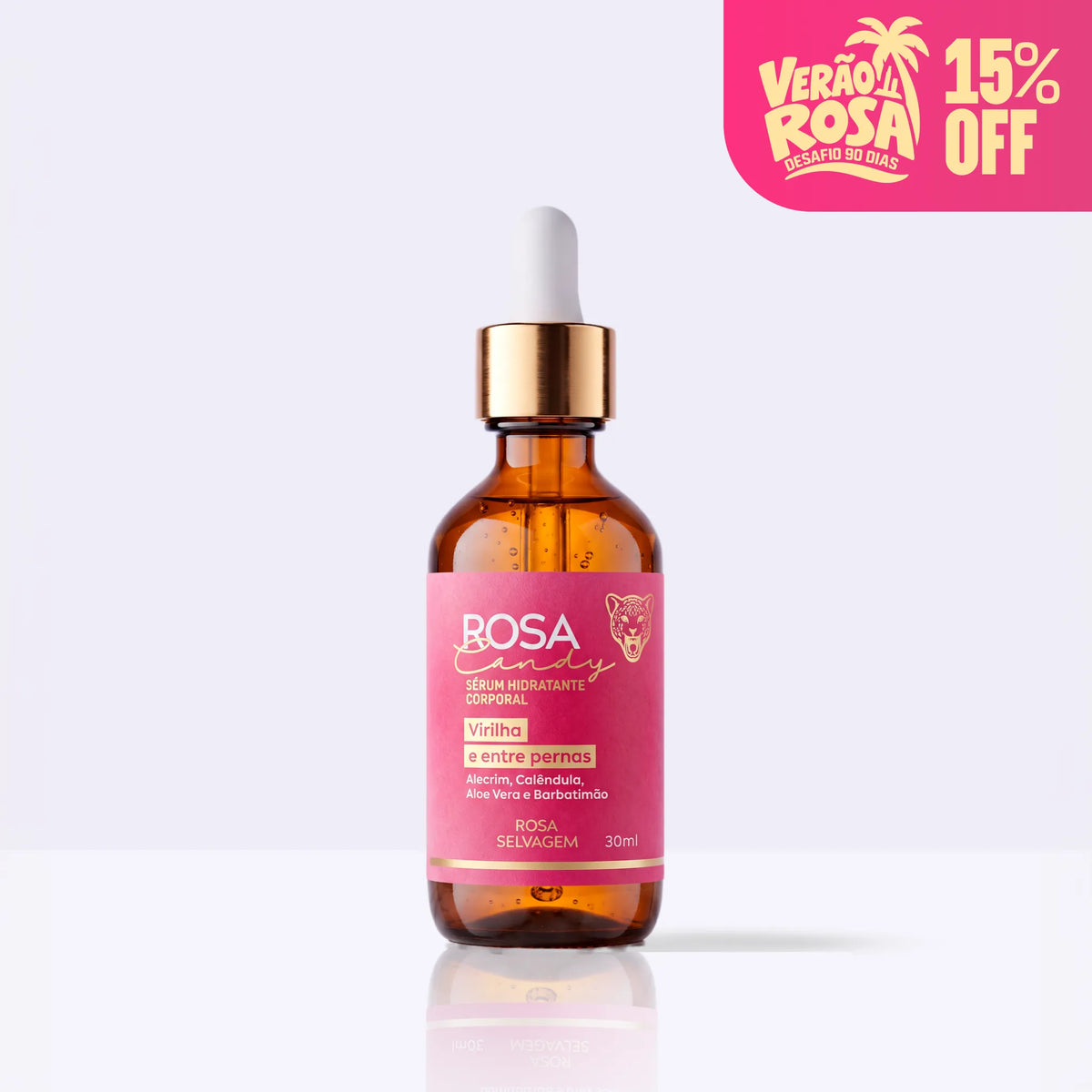 Rosa Selvagem - Sérum Candy Clareador Íntimo - Verão Rosa