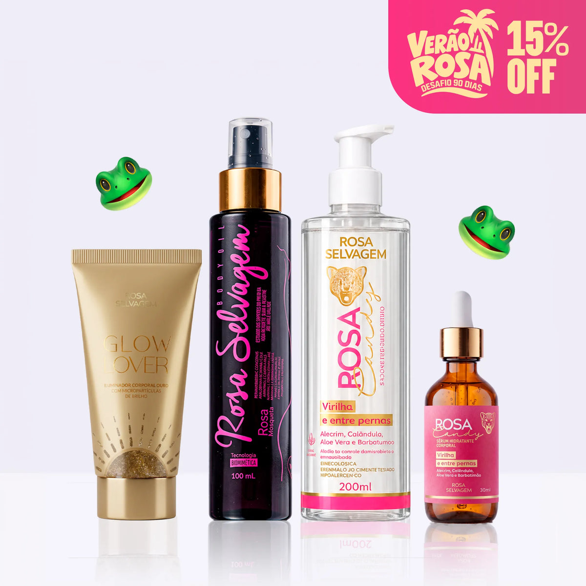 KIT Verão - Clareador de PPK + Iluminador Gold - Verão Rosa